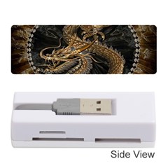 Gold And Silver Dragon Illustration Chinese Dragon Animal Memory Card Reader (Stick)