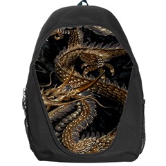 Gold And Silver Dragon Illustration Chinese Dragon Animal Backpack Bag