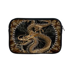 Gold And Silver Dragon Illustration Chinese Dragon Animal Apple Ipad Mini Zipper Cases by danenraven