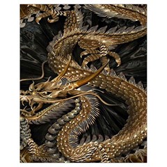 Gold And Silver Dragon Illustration Chinese Dragon Animal Drawstring Bag (small) by danenraven