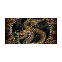 Gold And Silver Dragon Illustration Chinese Dragon Animal Yoga Headband by danenraven