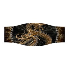 Gold And Silver Dragon Illustration Chinese Dragon Animal Stretchable Headband by danenraven