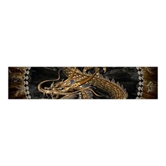 Gold And Silver Dragon Illustration Chinese Dragon Animal Velvet Scrunchie by danenraven