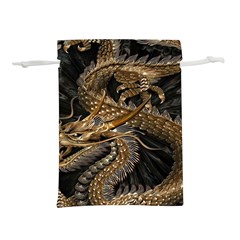 Gold And Silver Dragon Illustration Chinese Dragon Animal Lightweight Drawstring Pouch (s) by danenraven