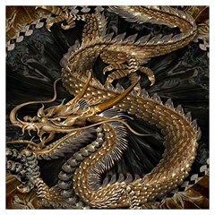 Gold And Silver Dragon Illustration Chinese Dragon Animal Lightweight Scarf  by danenraven