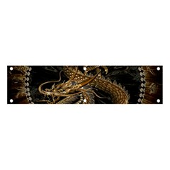 Gold And Silver Dragon Illustration Chinese Dragon Animal Banner And Sign 4  X 1 