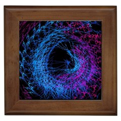 Symmetry Awesome 3d Digital Art Graphic Pattern Vortex Framed Tile by danenraven