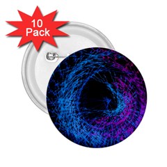 Symmetry Awesome 3d Digital Art Graphic Pattern Vortex 2 25  Buttons (10 Pack)  by danenraven