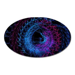 Symmetry Awesome 3d Digital Art Graphic Pattern Vortex Oval Magnet by danenraven