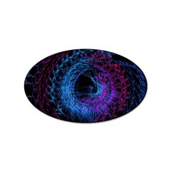 Symmetry Awesome 3d Digital Art Graphic Pattern Vortex Sticker Oval (10 Pack)