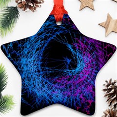 Symmetry Awesome 3d Digital Art Graphic Pattern Vortex Star Ornament (two Sides) by danenraven