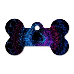 Symmetry Awesome 3d Digital Art Graphic Pattern Vortex Dog Tag Bone (two Sides) by danenraven