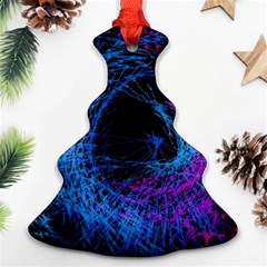 Symmetry Awesome 3d Digital Art Graphic Pattern Vortex Christmas Tree Ornament (two Sides)