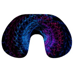 Symmetry Awesome 3d Digital Art Graphic Pattern Vortex Travel Neck Pillow by danenraven