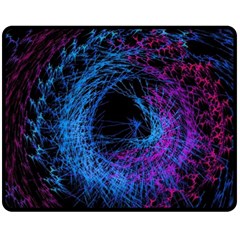 Symmetry Awesome 3d Digital Art Graphic Pattern Vortex Double Sided Fleece Blanket (medium)  by danenraven