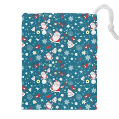 Santa Claus Illustration  Background Drawstring Pouch (4xl) by danenraven