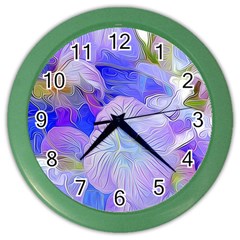 Pink Petaled Flower Vector Art Flowers Abstract Colorful Backgrounds Wallpaper Color Wall Clock by danenraven