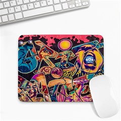 Doodle Wallpaper Texture Grafiti Multi Colored Art Small Mousepad by danenraven