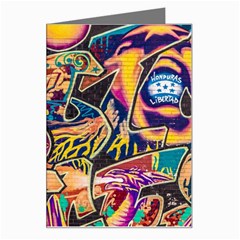 Doodle Wallpaper Texture Grafiti Multi Colored Art Greeting Card