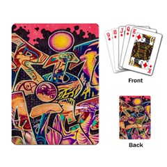 Doodle Wallpaper Texture Grafiti Multi Colored Art Playing Cards Single Design (Rectangle)