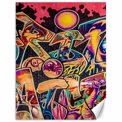 Doodle Wallpaper Texture Grafiti Multi Colored Art Canvas 18  X 24  by danenraven