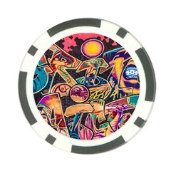 Doodle Wallpaper Texture Grafiti Multi Colored Art Poker Chip Card Guard by danenraven