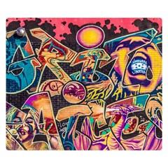 Doodle Wallpaper Texture Grafiti Multi Colored Art Double Sided Flano Blanket (Small) 