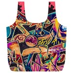 Doodle Wallpaper Texture Grafiti Multi Colored Art Full Print Recycle Bag (XXXL) Back