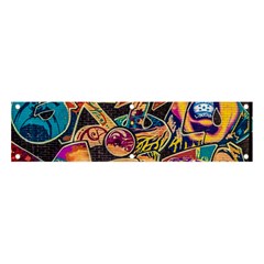 Doodle Wallpaper Texture Grafiti Multi Colored Art Banner and Sign 4  x 1 