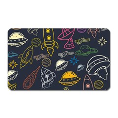 Seamless Outer Space Pattern Magnet (rectangular) by danenraven