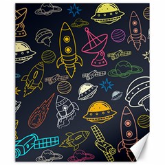 Seamless Outer Space Pattern Canvas 20  X 24  by danenraven