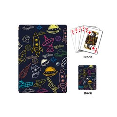 Seamless Outer Space Pattern Playing Cards Single Design (mini) by danenraven