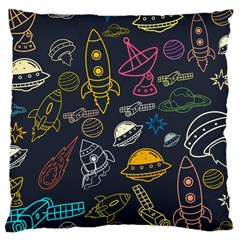 Seamless Outer Space Pattern Large Cushion Case (two Sides) by danenraven