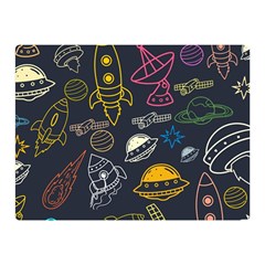 Seamless Outer Space Pattern Double Sided Flano Blanket (mini)  by danenraven