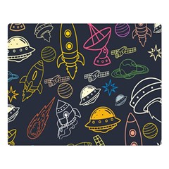 Seamless Outer Space Pattern Double Sided Flano Blanket (large)  by danenraven