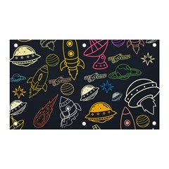 Seamless Outer Space Pattern Banner And Sign 5  X 3 