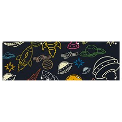 Seamless Outer Space Pattern Banner And Sign 9  X 3  by danenraven