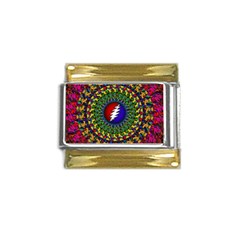 Grateful Dead Gold Trim Italian Charm (9mm)