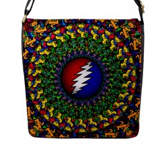 Grateful Dead Flap Closure Messenger Bag (l)