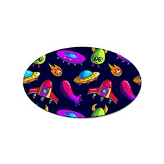 Space Pattern Sticker (oval)