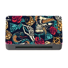 Vintage Art Tattoos Colorful Seamless Pattern Memory Card Reader With Cf by Ravend