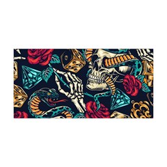 Vintage Art Tattoos Colorful Seamless Pattern Yoga Headband by Ravend