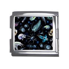 Colorful Abstract Pattern Consisting Glowing Lights Luminescent Images Marine Plankton Dark Mega Link Italian Charm (18mm) by Ravend