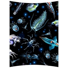 Colorful Abstract Pattern Consisting Glowing Lights Luminescent Images Marine Plankton Dark Back Support Cushion by Ravend