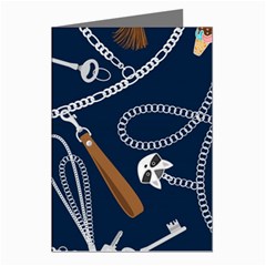 Chains Seamless Pattern Greeting Cards (pkg Of 8)