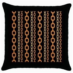 Gold Chain Jewelry Seamless Pattern Throw Pillow Case (Black)