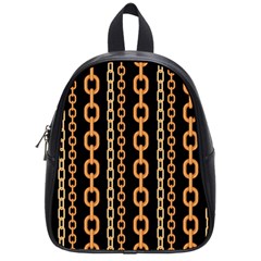 Gold Chain Jewelry Seamless Pattern School Bag (Small)