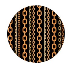 Gold Chain Jewelry Seamless Pattern Mini Round Pill Box