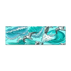 Sea Wave Seamless Pattern Sticker (bumper)