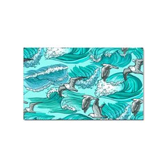 Sea Wave Seamless Pattern Sticker Rectangular (10 Pack) by Ravend